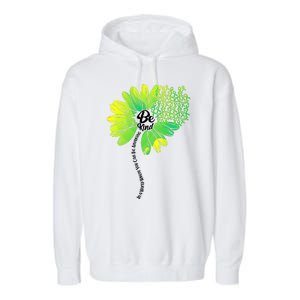 Be Kind Mental Health Awareness Flower Garment-Dyed Fleece Hoodie