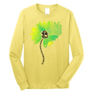 Be Kind Mental Health Awareness Flower Long Sleeve Shirt