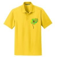 Be Kind Mental Health Awareness Flower Dry Zone Grid Polo