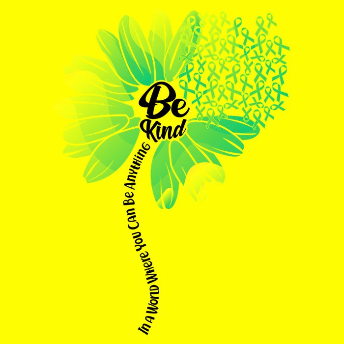 Be Kind Mental Health Awareness Flower Women's V-Neck T-Shirt