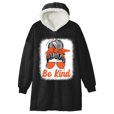 Be Kind Messy Unity Day Orange Anti Bullying Kids Unity Day Hooded Wearable Blanket