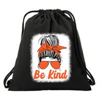 Be Kind Messy Unity Day Orange Anti Bullying Kids Unity Day Drawstring Bag