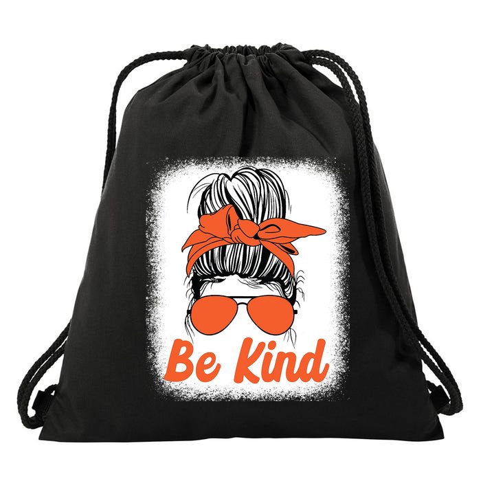 Be Kind Messy Unity Day Orange Anti Bullying Kids Unity Day Drawstring Bag