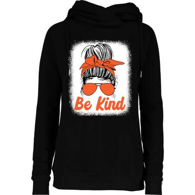 Be Kind Messy Unity Day Orange Anti Bullying Kids Unity Day Womens Funnel Neck Pullover Hood