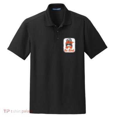 Be Kind Messy Unity Day Orange Anti Bullying Kids Unity Day Dry Zone Grid Polo