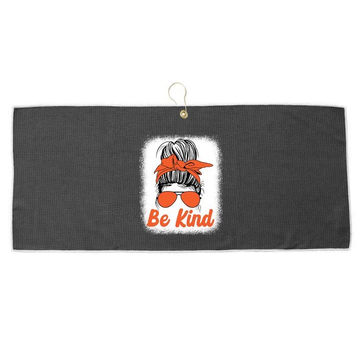 Be Kind Messy Unity Day Orange Anti Bullying Kids Unity Day Large Microfiber Waffle Golf Towel