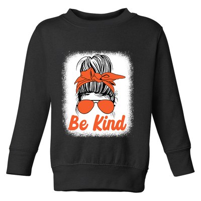 Be Kind Messy Unity Day Orange Anti Bullying Kids Unity Day Toddler Sweatshirt