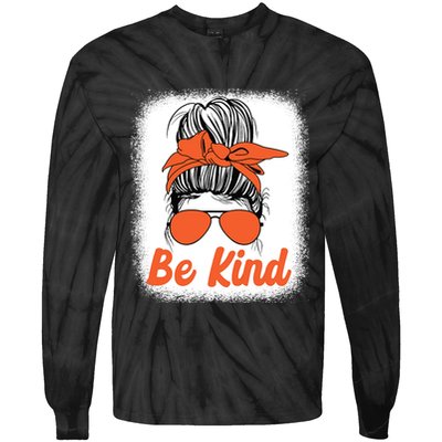 Be Kind Messy Unity Day Orange Anti Bullying Kids Unity Day Tie-Dye Long Sleeve Shirt