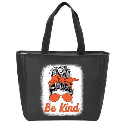 Be Kind Messy Unity Day Orange Anti Bullying Kids Unity Day Zip Tote Bag