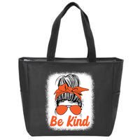 Be Kind Messy Unity Day Orange Anti Bullying Kids Unity Day Zip Tote Bag