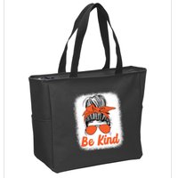 Be Kind Messy Unity Day Orange Anti Bullying Kids Unity Day Zip Tote Bag