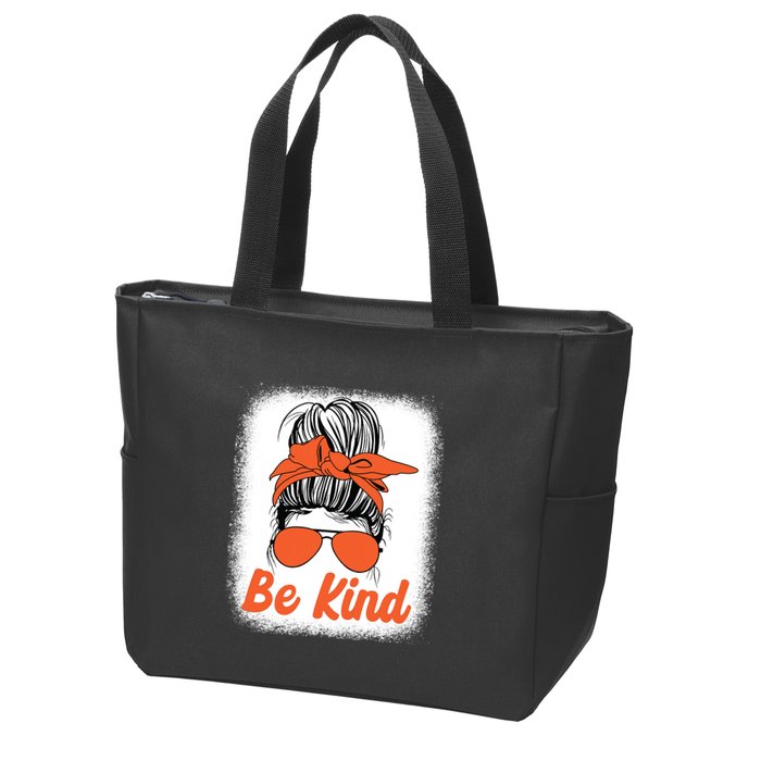 Be Kind Messy Unity Day Orange Anti Bullying Kids Unity Day Zip Tote Bag