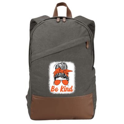 Be Kind Messy Unity Day Orange Anti Bullying Kids Unity Day Cotton Canvas Backpack