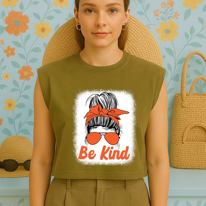 Be Kind Messy Unity Day Orange Anti Bullying Kids Unity Day Garment-Dyed Women's Muscle Tee