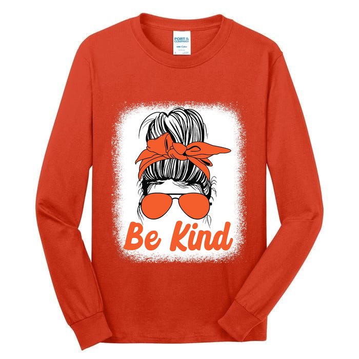 Be Kind Messy Unity Day Orange Anti Bullying Kids Unity Day Tall Long Sleeve T-Shirt