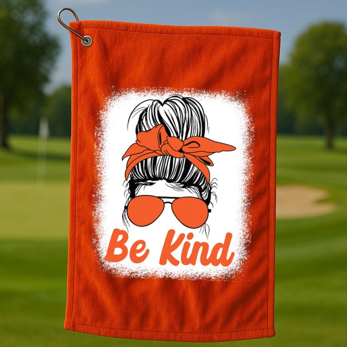 Be Kind Messy Unity Day Orange Anti Bullying Kids Unity Day Golf Towel