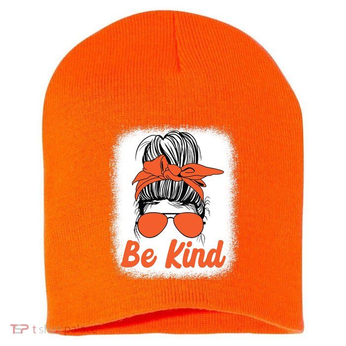 Be Kind Messy Unity Day Orange Anti Bullying Kids Unity Day Short Acrylic Beanie