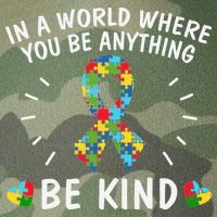 Be Kind Motivational Autism Awareness Slogan Autism Puzzle Message Legacy Tie Dye Trucker Hat