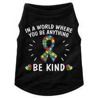 Be Kind Motivational Autism Awareness Slogan Autism Puzzle Message Doggie Tank