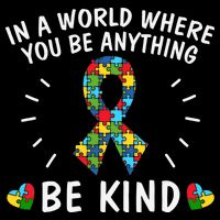 Be Kind Motivational Autism Awareness Slogan Autism Puzzle Message Flatbill Hat