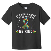 Be Kind Motivational Autism Awareness Slogan Autism Puzzle Message Toddler T-Shirt