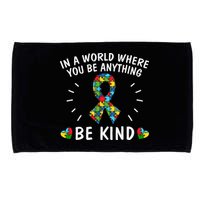 Be Kind Motivational Autism Awareness Slogan Autism Puzzle Message Microfiber Hand Towel