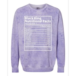 Black King Nutritional Facts Black History Pride Colorblast Crewneck Sweatshirt