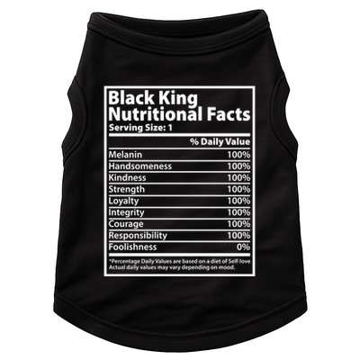 Black King Nutritional Facts Black History Pride Doggie Tank