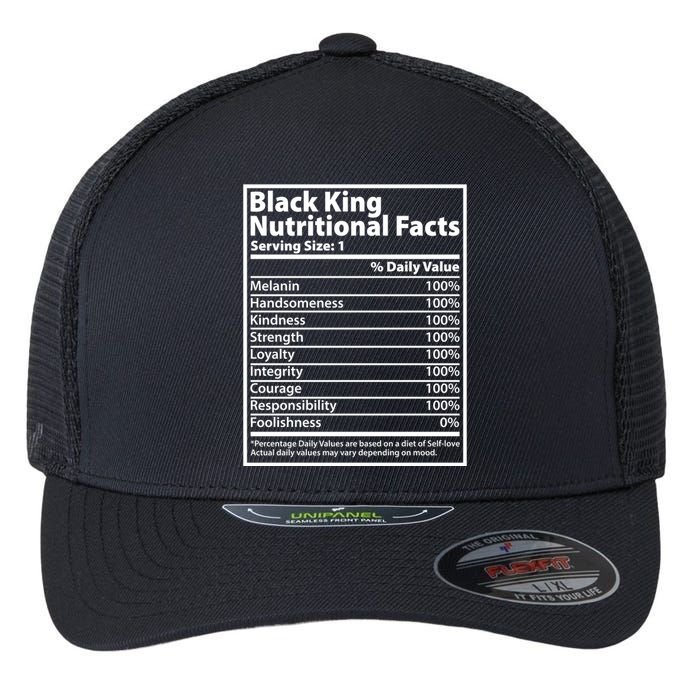 Black King Nutritional Facts Black History Pride Flexfit Unipanel Trucker Cap