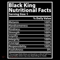Black King Nutritional Facts Black History Pride T-Shirt