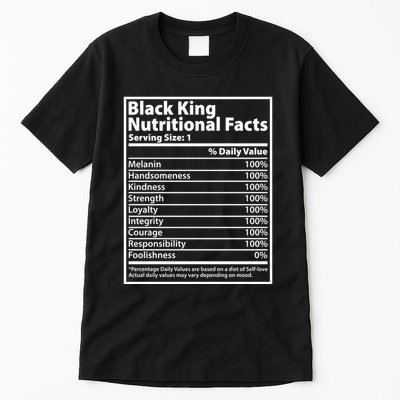 Black King Nutritional Facts Black History Pride Tall T-Shirt