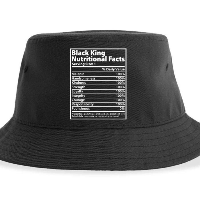 Black King Nutritional Facts Black History Pride Sustainable Bucket Hat