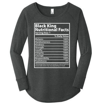 Black King Nutritional Facts Black History Pride Women's Perfect Tri Tunic Long Sleeve Shirt