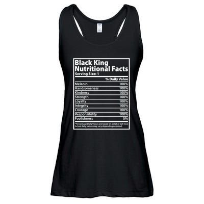 Black King Nutritional Facts Black History Pride Ladies Essential Flowy Tank