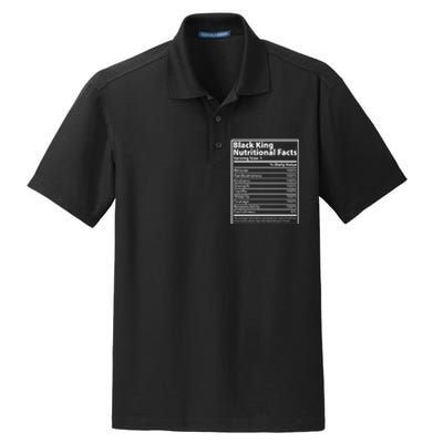 Black King Nutritional Facts Black History Pride Dry Zone Grid Polo