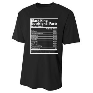 Black King Nutritional Facts Black History Pride Performance Sprint T-Shirt