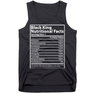 Black King Nutritional Facts Black History Pride Tank Top