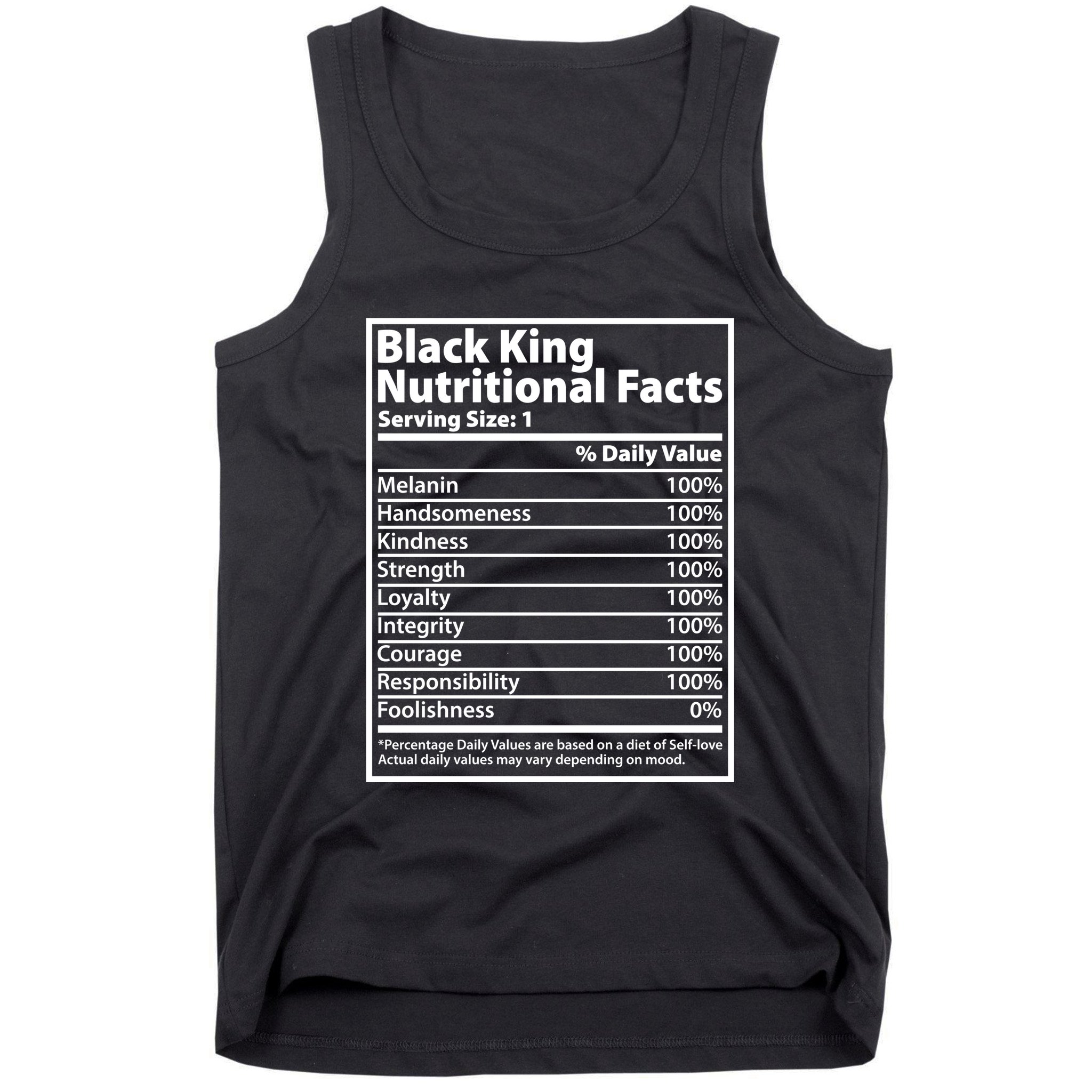 Black King Nutritional Facts Black History Pride Tank Top