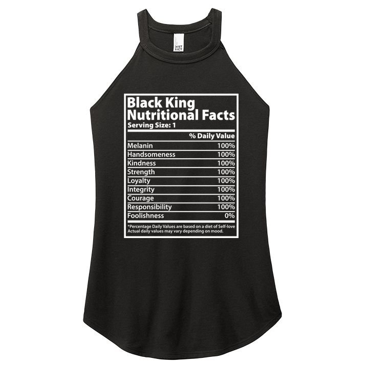 Black King Nutritional Facts Black History Pride Women's Perfect Tri Rocker Tank