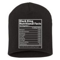 Black King Nutritional Facts Black History Pride Short Acrylic Beanie