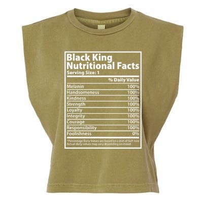 Black King Nutritional Facts Black History Pride Garment-Dyed Women's Muscle Tee