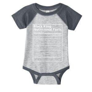 Black King Nutritional Facts Black History Pride Infant Baby Jersey Bodysuit