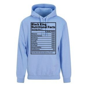 Black King Nutritional Facts Black History Pride Unisex Surf Hoodie