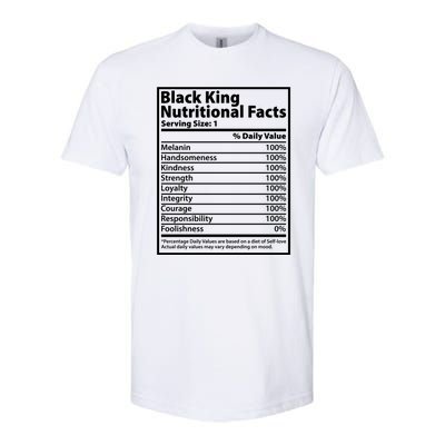 Black King Nutritional Facts Black History Pride Softstyle® CVC T-Shirt