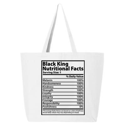 Black King Nutritional Facts Black History Pride 25L Jumbo Tote