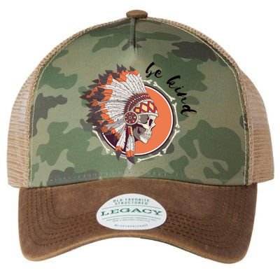 Be Kind Native American Indigenous Education Orange Day Legacy Tie Dye Trucker Hat