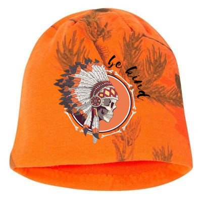 Be Kind Native American Indigenous Education Orange Day Kati - Camo Knit Beanie