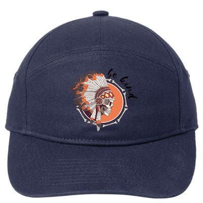 Be Kind Native American Indigenous Education Orange Day 7-Panel Snapback Hat