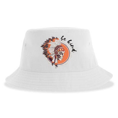 Be Kind Native American Indigenous Education Orange Day Sustainable Bucket Hat