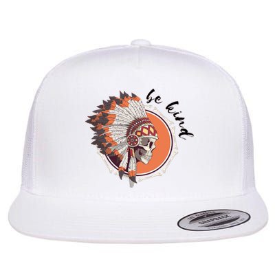 Be Kind Native American Indigenous Education Orange Day Flat Bill Trucker Hat